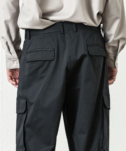 SLICK（スリック）の「ストレッチギャバカーゴスラックス（カーゴパンツ・メンズ・ブラック/オリーブ・2/1/3）」の12枚目の写真