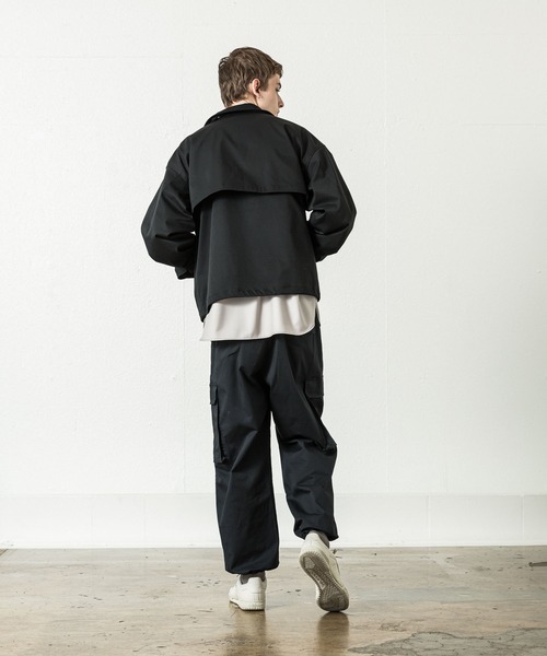 SLICK（スリック）の「ストレッチギャバカーゴスラックス（カーゴパンツ・メンズ・ブラック/オリーブ・2/1/3）」の16枚目の写真