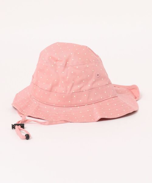 Kids Foret（キッズフォーレ）の「ＫＦ　総柄日除け付ハット（ハット・キッズ・ネイビー/ピンク/ブルー・48/50/52/54/56）」の3枚目の写真