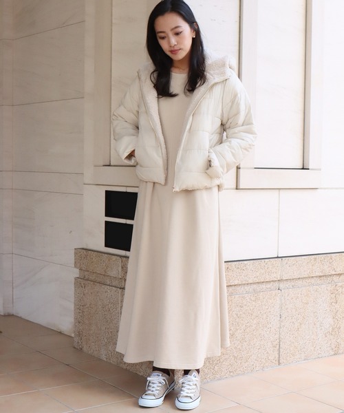libelle more（リベル モア）の「電熱中綿ジャケット（ダウンジャケット/コート・レディース・モカ/グレー/ベージュ/ブラック/アイボリー・L/M）」の14枚目の写真