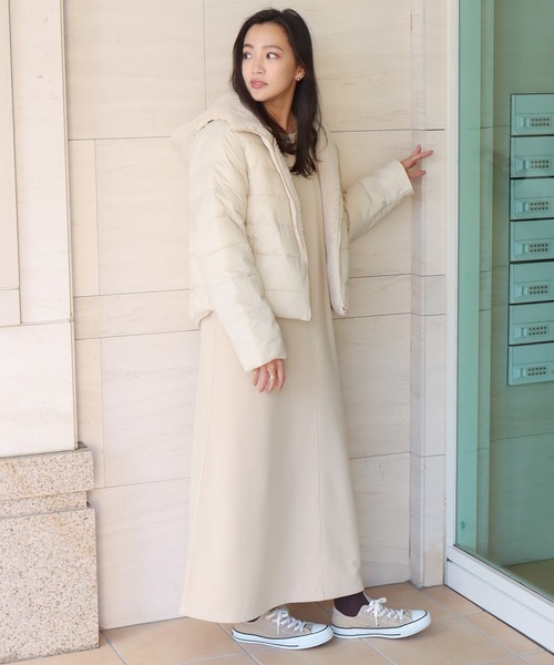 libelle more（リベル モア）の「電熱中綿ジャケット（ダウンジャケット/コート・レディース・モカ/グレー/ベージュ/ブラック/アイボリー・L/M）」の21枚目の写真