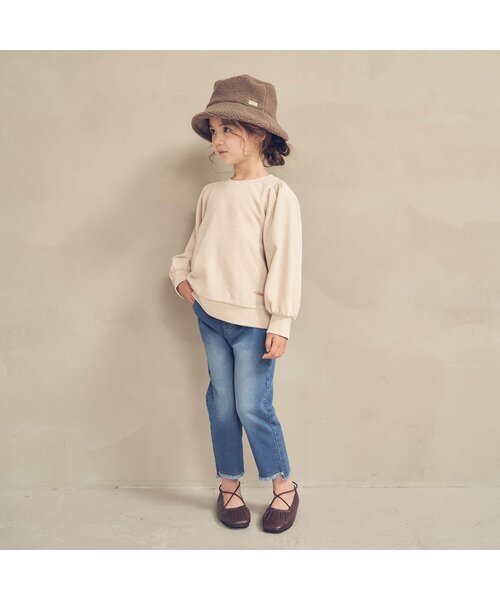 apres les cours(アプレレクール)の「裾フリンジデニムパンツ 9分丈_ストレッチ(デニムパンツ・キッズ・ブルー/ブラック・80/120/140/110/130/90/100)」の8枚目の写真