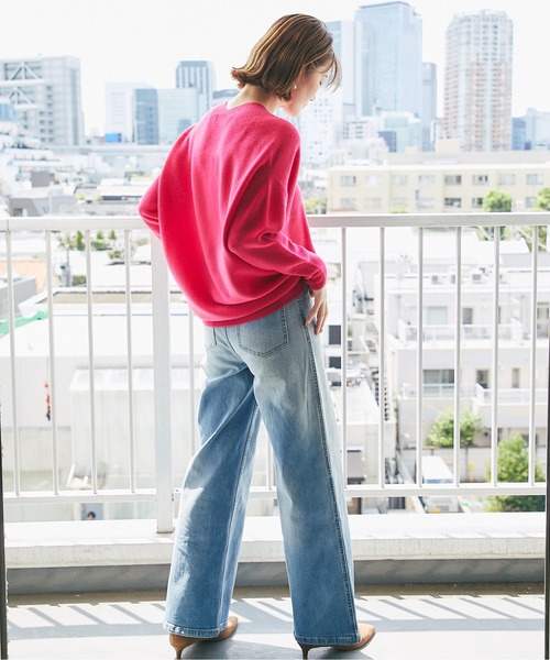 RIVE DROITE（リヴドロワ）の「毎シーズン人気の定番アイテム　ウール100バックボリュームニット（ニット/セーター・レディース・オフホワイト/ブラック/ピンク/ミント/バイオレット・FREE）」の20枚目の写真