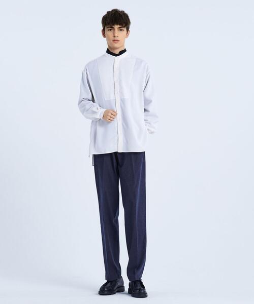 BRACTMENT(ブラクトメント)の「<BRACTMENT(ブラクトメント)>TWブザムロング バンドカラー シャツ(シャツ/ブラウス・メンズ・ブラック/オフホワイト・36/38/40)」の14枚目の写真
