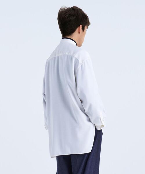 BRACTMENT(ブラクトメント)の「<BRACTMENT(ブラクトメント)>TWブザムロング バンドカラー シャツ(シャツ/ブラウス・メンズ・ブラック/オフホワイト・36/38/40)」の13枚目の写真