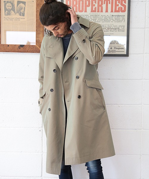 RATTLE TRAP（ラトルトラップ）の「【ライナー着脱可能】トレンチコート（トレンチコート・メンズ・ブラック/ベージュ/カーキ・S/M/L）」の3枚目の写真