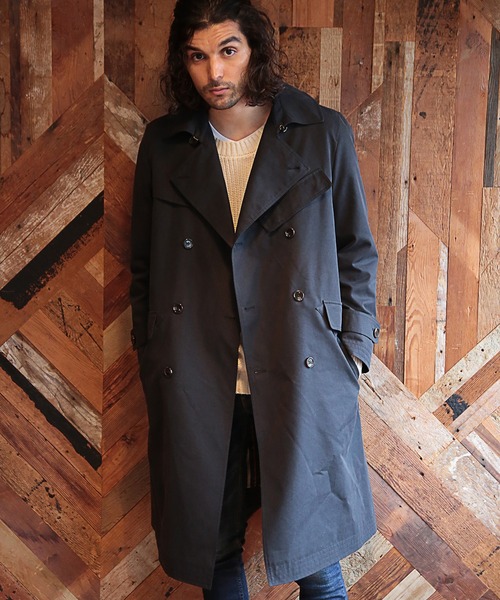 RATTLE TRAP（ラトルトラップ）の「【ライナー着脱可能】トレンチコート（トレンチコート・メンズ・ブラック/ベージュ/カーキ・S/M/L）」の2枚目の写真