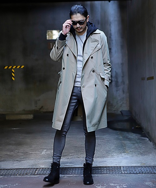 RATTLE TRAP（ラトルトラップ）の「【ライナー着脱可能】トレンチコート（トレンチコート・メンズ・ブラック/ベージュ/カーキ・S/M/L）」の5枚目の写真