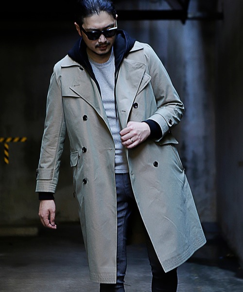 RATTLE TRAP（ラトルトラップ）の「【ライナー着脱可能】トレンチコート（トレンチコート・メンズ・ブラック/ベージュ/カーキ・S/M/L）」の12枚目の写真