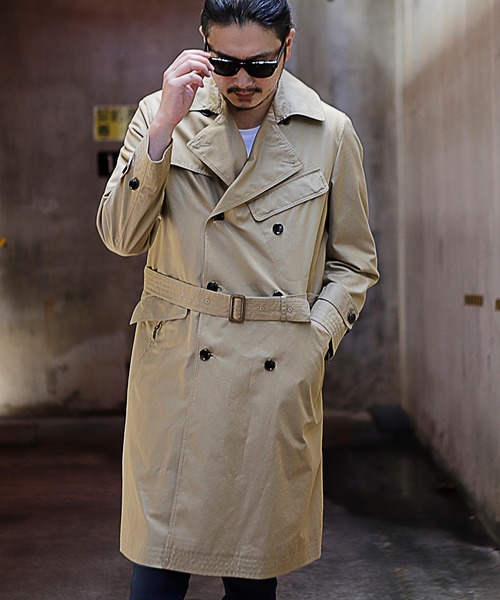 RATTLE TRAP（ラトルトラップ）の「【ライナー着脱可能】トレンチコート（トレンチコート・メンズ・ブラック/ベージュ/カーキ・S/M/L）」の8枚目の写真