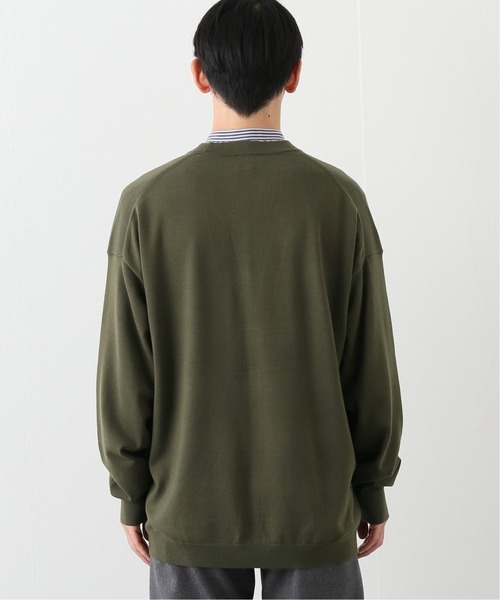 EDIFICE LA BOUCLE（エディフィスラブークル）の「【LA BOUCLE】14ゲージウール Vネックカーディガン（カーディガン/ボレロ・メンズ・ホワイト/パープル/グレー/カーキ・1/2）」の11枚目の写真