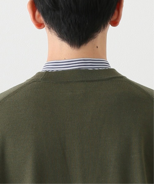 EDIFICE LA BOUCLE（エディフィスラブークル）の「【LA BOUCLE】14ゲージウール Vネックカーディガン（カーディガン/ボレロ・メンズ・ホワイト/パープル/グレー/カーキ・1/2）」の19枚目の写真