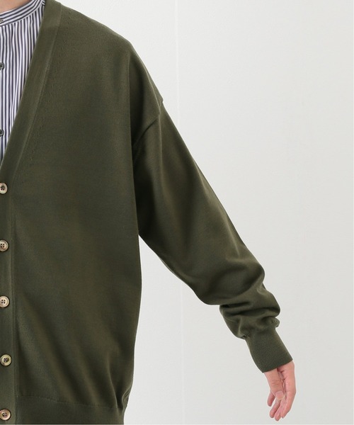 EDIFICE LA BOUCLE（エディフィスラブークル）の「【LA BOUCLE】14ゲージウール Vネックカーディガン（カーディガン/ボレロ・メンズ・ホワイト/パープル/グレー/カーキ・1/2）」の17枚目の写真