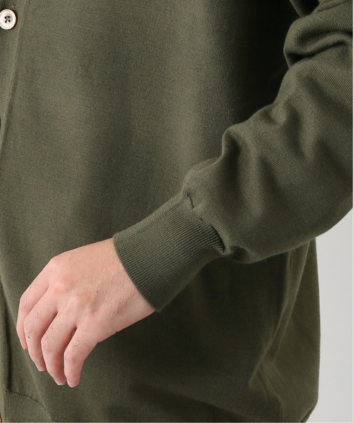 EDIFICE LA BOUCLE（エディフィスラブークル）の「【LA BOUCLE】14ゲージウール Vネックカーディガン（カーディガン/ボレロ・メンズ・ホワイト/パープル/グレー/カーキ・1/2）」の5枚目の写真