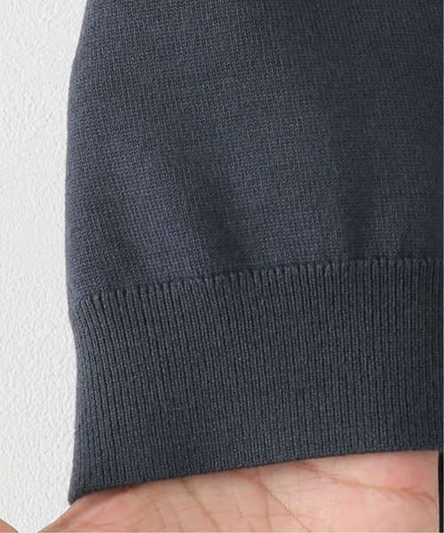 EDIFICE LA BOUCLE（エディフィスラブークル）の「【LA BOUCLE】14ゲージウール Vネックカーディガン（カーディガン/ボレロ・メンズ・ホワイト/パープル/グレー/カーキ・1/2）」の16枚目の写真