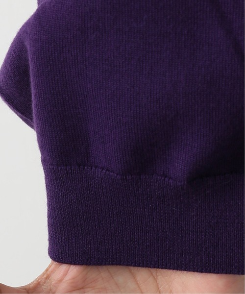 EDIFICE LA BOUCLE（エディフィスラブークル）の「【LA BOUCLE】14ゲージウール Vネックカーディガン（カーディガン/ボレロ・メンズ・ホワイト/パープル/グレー/カーキ・1/2）」の6枚目の写真