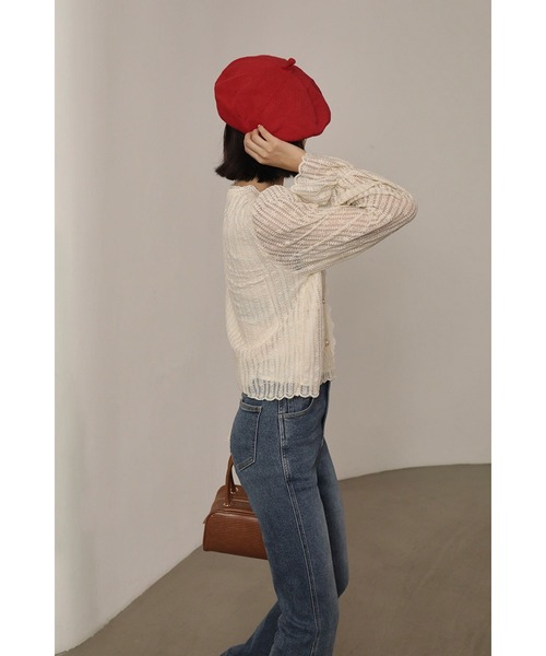 Leja（レジャ）の「【LEJA】デニムフレアスリットパンツ（デニムパンツ・レディース・ブルー・SMALL/MEDIUM）」の5枚目の写真