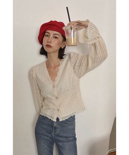 Leja（レジャ）の「【LEJA】デニムフレアスリットパンツ（デニムパンツ・レディース・ブルー・SMALL/MEDIUM）」の7枚目の写真