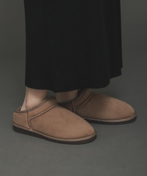 SENSE OF PLACE by URBAN RESEARCH(センスオブプレイスバイアーバンリサーチ)の「エコムートンサボシューズ(その他シューズ・レディース・ブラック/モカ・MEDIUM/LARGE/SMALL)」の12枚目の写真