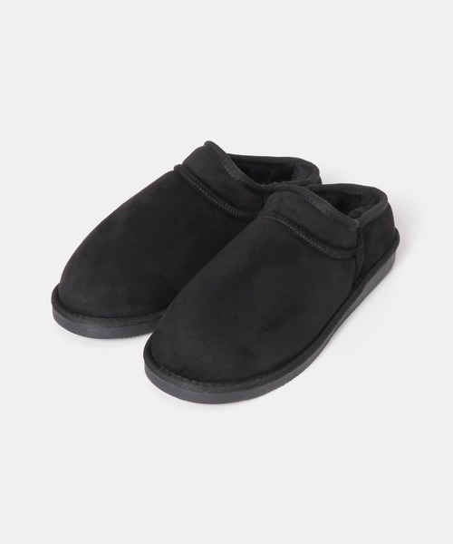 SENSE OF PLACE by URBAN RESEARCH(センスオブプレイスバイアーバンリサーチ)の「エコムートンサボシューズ(その他シューズ・レディース・ブラック/モカ・MEDIUM/LARGE/SMALL)」の3枚目の写真