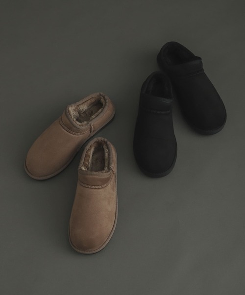 SENSE OF PLACE by URBAN RESEARCH(センスオブプレイスバイアーバンリサーチ)の「エコムートンサボシューズ(その他シューズ・レディース・ブラック/モカ・MEDIUM/LARGE/SMALL)」の10枚目の写真