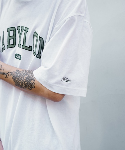 Subciety（サブサエティ）の「BABYLON COLLEGE TEE（Tシャツ/カットソー・メンズ・ホワイト/ブラック/カーキ・SMALL/MEDIUM/LARGE/X-LARGE/XX-LARGE）」の12枚目の写真