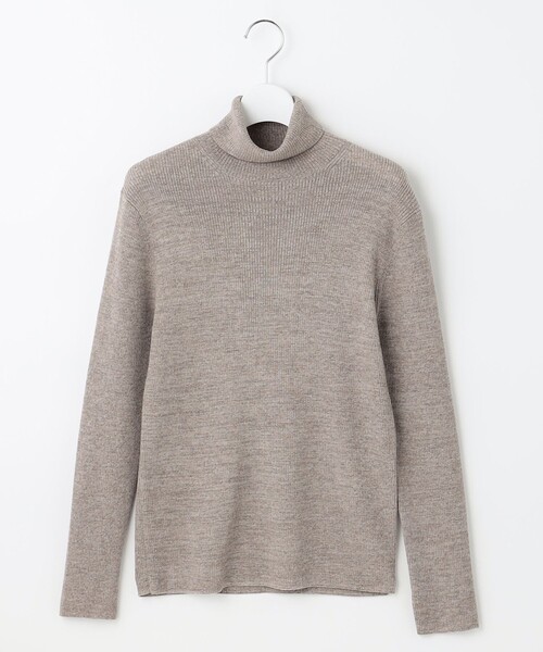 J.PRESS(ジェイプレス)の「【洗える】WORSTED CHINE WOOL ハイネック ニット(ニット/セーター・レディース・ダークブラウン系/ベージュ系/グレー系・T15/T13)」の12枚目の写真