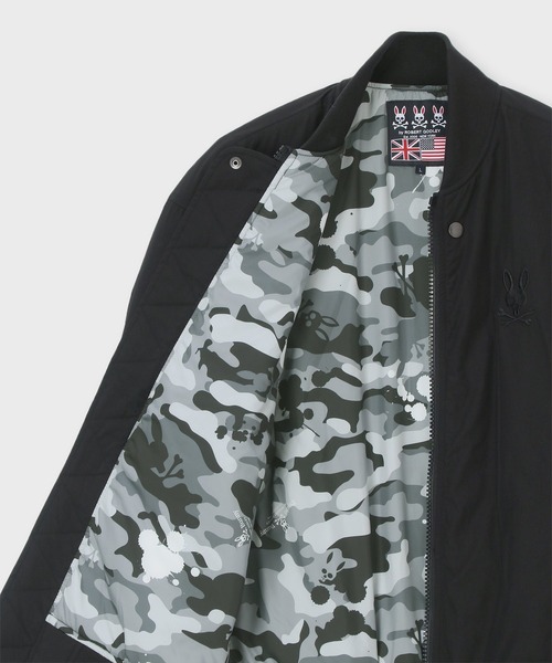 Psycho Bunny(サイコバニー)の「エイジング T/C MA-1(MA-1・メンズ・ブラック/チャコールグレー・X-LARGE/MEDIUM/LARGE/SMALL)」の4枚目の写真