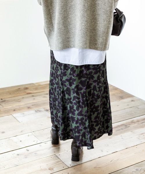 セール】フラワープリントフレアスカート（スカート）｜IENA