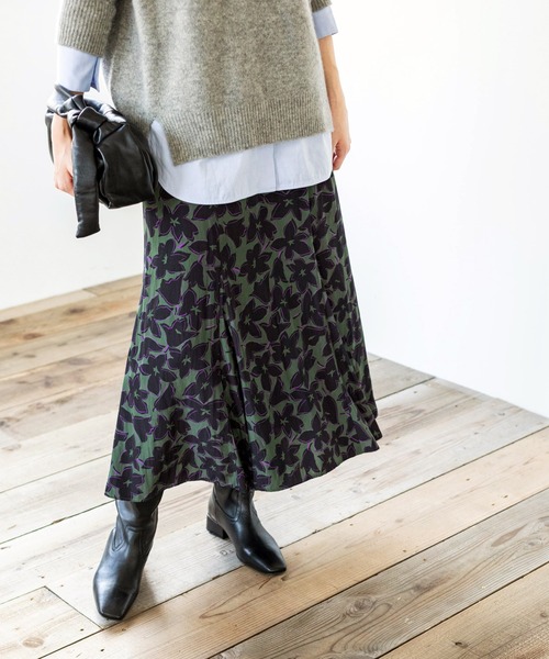 セール】フラワープリントフレアスカート（スカート）｜IENA