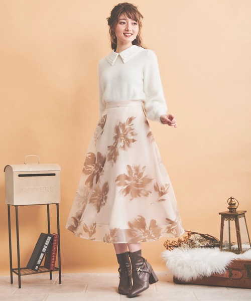 NOELA(ノエラ)の「襟付アンゴラミックスニット(ニット/セーター・レディース・ブラック/ラベンダー/オフホワイト・フリー)」の15枚目の写真