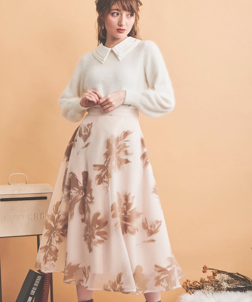 NOELA(ノエラ)の「襟付アンゴラミックスニット(ニット/セーター・レディース・ブラック/ラベンダー/オフホワイト・フリー)」の16枚目の写真