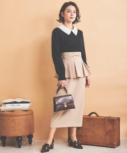 NOELA(ノエラ)の「襟付アンゴラミックスニット(ニット/セーター・レディース・ブラック/ラベンダー/オフホワイト・フリー)」の21枚目の写真