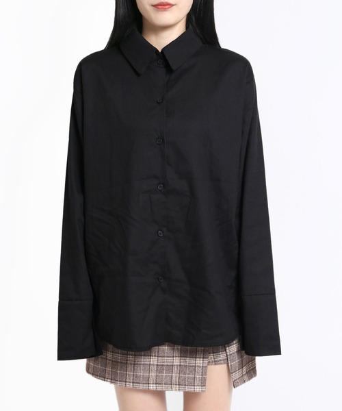 WC（ダブル シー）の「無地シャツ（シャツ/ブラウス・レディース・ホワイト/ブラック・FREE）」の5枚目の写真