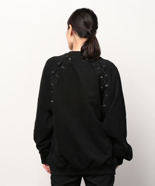 LEGENDA(レジェンダ)の「レジェンダ レースアップ スウェットシャツ / LEGENDA Lace-Up Sweatshirt(スウェット・レディース・ブラック/カーキ/イエロー・FREE)」の7枚目の写真