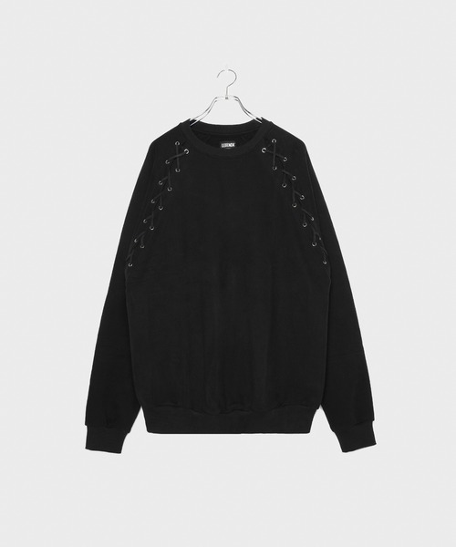 LEGENDA(レジェンダ)の「レジェンダ レースアップ スウェットシャツ / LEGENDA Lace-Up Sweatshirt(スウェット・レディース・ブラック/カーキ/イエロー・FREE)」の2枚目の写真