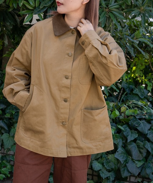 kutir（クティール）の「カバーオール（ミリタリージャケット・レディース・ベージュ/ネイビー/カーキ・FREE）」の2枚目の写真