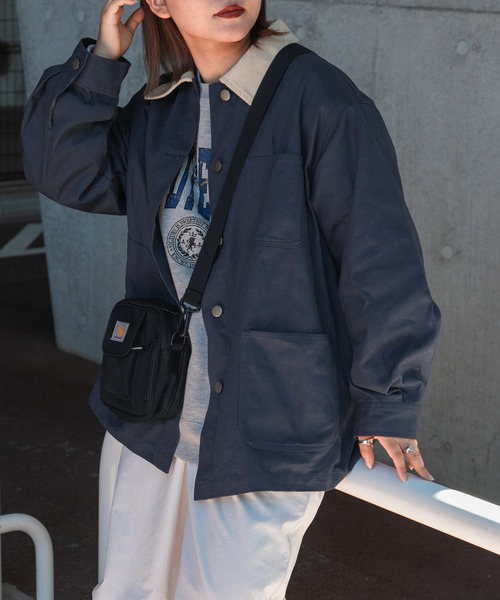 kutir（クティール）の「カバーオール（ミリタリージャケット・レディース・ベージュ/ネイビー/カーキ・FREE）」の3枚目の写真