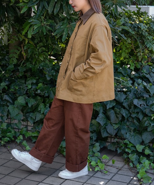 kutir（クティール）の「カバーオール（ミリタリージャケット・レディース・ベージュ/ネイビー/カーキ・FREE）」の7枚目の写真