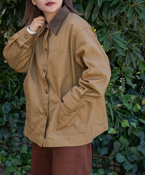 kutir（クティール）の「カバーオール（ミリタリージャケット・レディース・ベージュ/ネイビー/カーキ・FREE）」の4枚目の写真