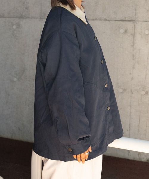 kutir（クティール）の「カバーオール（ミリタリージャケット・レディース・ベージュ/ネイビー/カーキ・FREE）」の20枚目の写真