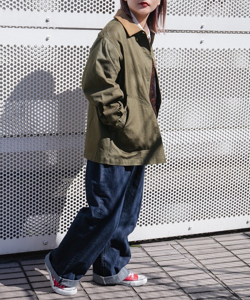 kutir（クティール）の「カバーオール（ミリタリージャケット・レディース・ベージュ/ネイビー/カーキ・FREE）」の12枚目の写真