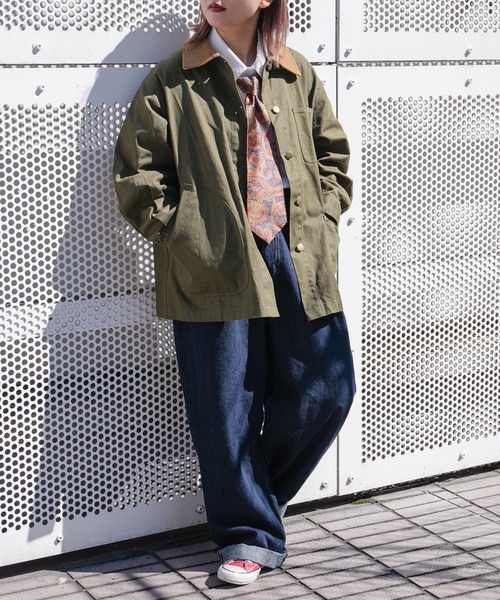 kutir（クティール）の「カバーオール（ミリタリージャケット・レディース・ベージュ/ネイビー/カーキ・FREE）」の11枚目の写真