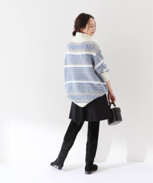 SLOBE IENA（スローブイエナ）の「フレア ミニスカート（スカート・レディース・ブラック/ベージュ・38/36）」の11枚目の写真