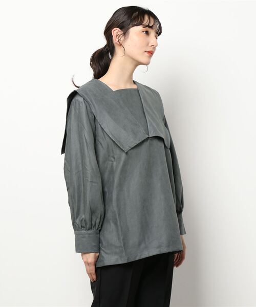 CAPRICIEUX LE'MAGE(カプリシューレマージュ)の「スクエアカラーシャツ(シャツ/ブラウス・レディース・グリーン/チャコールグレー/オフホワイト・FREE)」の17枚目の写真