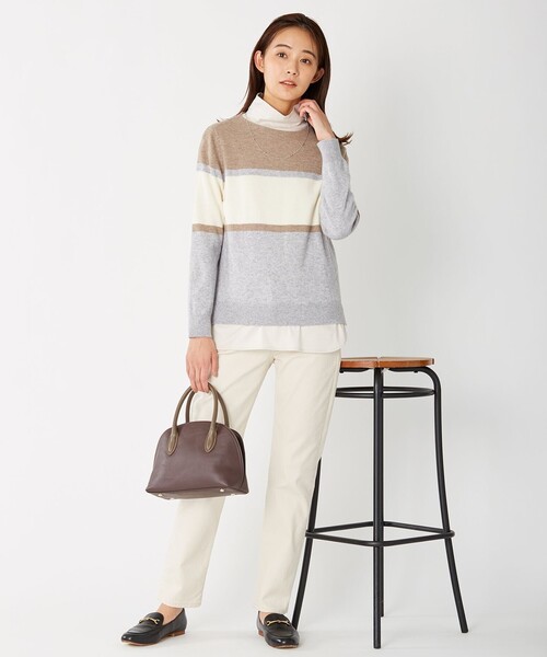 J.PRESS(ジェイプレス)の「【洗える】INDIA10カツラギストレッチ パンツ(その他パンツ・レディース・アイボリー系・T13/T17/T15)」の8枚目の写真