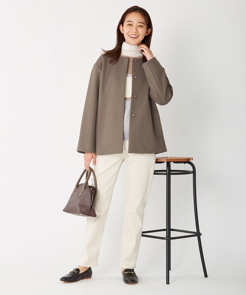 J.PRESS(ジェイプレス)の「【洗える】INDIA10カツラギストレッチ パンツ(その他パンツ・レディース・アイボリー系・T13/T17/T15)」の9枚目の写真