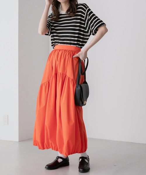 BONLECILL（ボンルシール）の「ボーダー 半袖ニットプルオーバー（ニット/セーター・レディース・ブラック/レッド/ブルー/グリーン/オレンジ/ネイビー/ライトグリーン・FREE）」の22枚目の写真