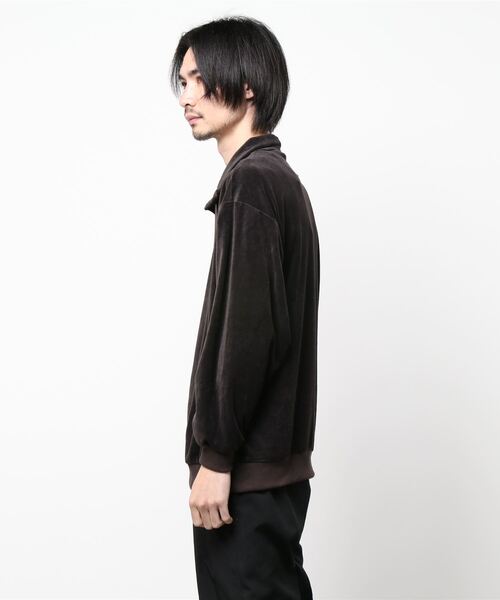 Lui's（ルイス）の「ベロアハーフZIPプルオーバー（スウェット・メンズ・ブラック/ブラウン/グリーン・FREE）」の5枚目の写真