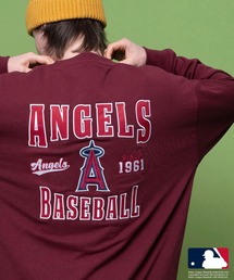 【MLB/メジャーリーグベースボール】ビックシルエット ロゴ刺繍 ドロップショルダー スウェット トレーナー 裏毛/ヤンキース/ドジャース/エンゼルス/オークランドアスレチックス/ホワイトソックス/メッツ